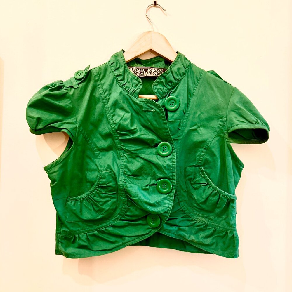 Kelly Green Bolero Top